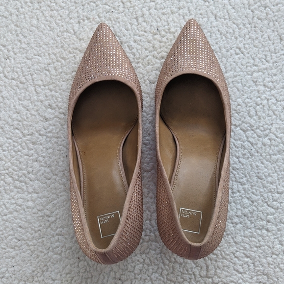 14 & Union rold gold glitter crystal heels - Picture 3 of 7